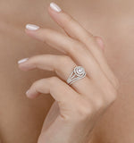 Matching Diamond Engagement And Wedding Ring 1ct Si2 18k Gold