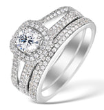 Matching Diamond Engagement - Wedding Ring 1.50ct Vs1 18k Gold
