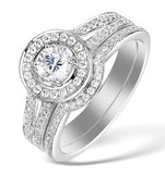 Matching Diamond Engagement And Wedding Ring 1ct Vs2 18k Gold