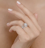 Matching Diamond Engagement And Wedding Ring 1ct Vs2 18k Gold