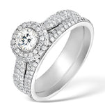 Matching Diamond Engagement - Wedding Ring 1.50ct Si1 18k Gold