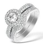Matching Diamond Engagement - Wedding Ring 1.50ct Si2 18k Gold