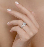Matching Diamond Engagement And Wedding Ring 1ct Si2 18k Gold