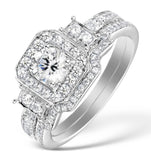 Matching Diamond Engagement - Wedding Ring 1.50ct Vs1 18k Gold