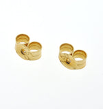 18k Gold Princess Diamond Earrings - 0.50ct - H/si - 3.4mm