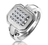 0.25ct Diamond Pave Ring In 9k White Gold