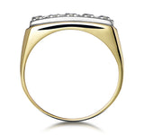 Five Stone Diamond Half Eternity Ring In 9k Gold