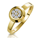 0.15ct Diamond Solitaire Ring In 9k Gold