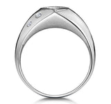 Diamond Ring With Bezeled Shoulders In Two Tone Gold