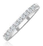 Half Eternity Ring 0.30ct Diamond 9k White Gold