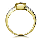 Chic Diamond Engagement Ring With Shoulder Stones In 9k Gold
