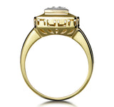 Diamond Square Cluster Ring In 9k Gold