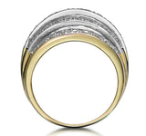 0.40ct Diamond Pave Set Five Row Half Eternity Ring