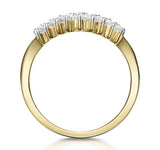 Diamond Wishbone Ring 0.45ct In 9k Yellow Gold
