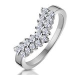 Diamond Wishbone Ring 0.45ct In 9k White Gold