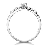 Sidestone Engagement Ring With 0.33ct Lab Diamonds In 9k White Gold