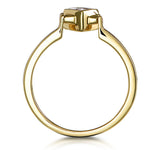 Sapphire And Diamond Reversable Ring In 9k Gold