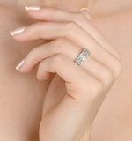 Eternity Ring Baguette Diamond 0.22ct In 9k White Gold