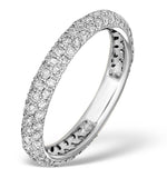 9k White Gold Diamond Full Eternity Ring 1.00ct - E5213