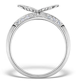 Diamond 0.15ct 9k White Gold Butterfly Ring