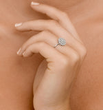 Diamond 0.10ct 9k White Gold Cluster Ring - E5887