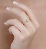 0.22ct Diamond And 9k Gold Daisy Ring - E5816