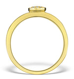 0.22ct Diamond And 9k Gold Daisy Ring - E5816