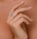 Emerald Halo Martini 0.25ct Diamond Ring In 9k White Gold E5967