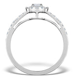 Martini Halo Engagement Ring 0.45ct Diamond Ring 9k White Gold E5973