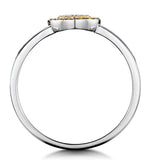 Stellato Collection Halo Diamond Heart Ring 0.16ct In 9k White Gold