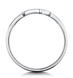 Stellato Collection Hamsa Diamond Ring 0.09ct In 9k White Gold