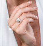 Stellato Collection Pearl And Diamond Ring 0.05ct In 9k White Gold