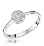 Stellato Collection Diamond Ring 0.03ct In 9k White Gold - E5996