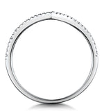 Stellato Collection Diamond Wishbone Ring 0.12ct In 9k White Gold