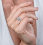 Stellato Collection Blue Topaz Ring In 9k White Gold