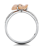 Shell And Diamond Stellato Ring 0.06ct In 9k White Gold
