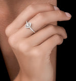 Masami Marquise Diamond Engagement Ring Halo Pave Set In 9k White Gold