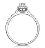 Masami Diamond Halo Engagement Ring 0.25ct Pave Set In 9k White Gold