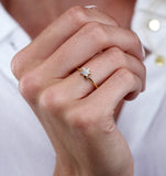 Stellato Collection Shooting Star Diamond Ring In 9k Gold