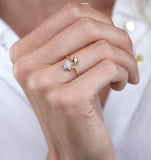 Diamond 2 Stars Ring In 9k Gold From Stellato Collection
