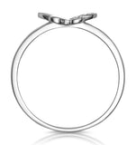 Stellato Diamond Butterfly Ring In 9k White Gold
