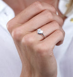 Stellato Diamond Pave Heart Ring In 9k White Gold