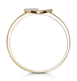 Stellato Collection Diamond Pave Heart Ring In 9k Gold