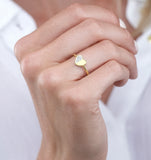 Stellato Collection Diamond Pave Heart Ring In 9k Gold