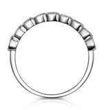 Stellato Sapphire And Diamond Eternity Ring In 9k White Gold