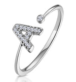 Diamond Initial 'a' Ring 0.07ct Set In 9k White Gold