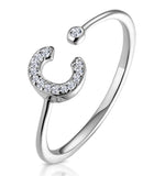 Diamond Initial 'c' Ring 0.07ct Set In 9k White Gold