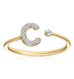 Diamond Initial 'c' Ring 0.07ct Set In 9k Gold