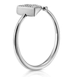 Diamond Initial 'd' Ring 0.07ct Set In 9k White Gold