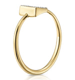 Diamond Initial 'e' Ring 0.07ct Set In 9k Gold